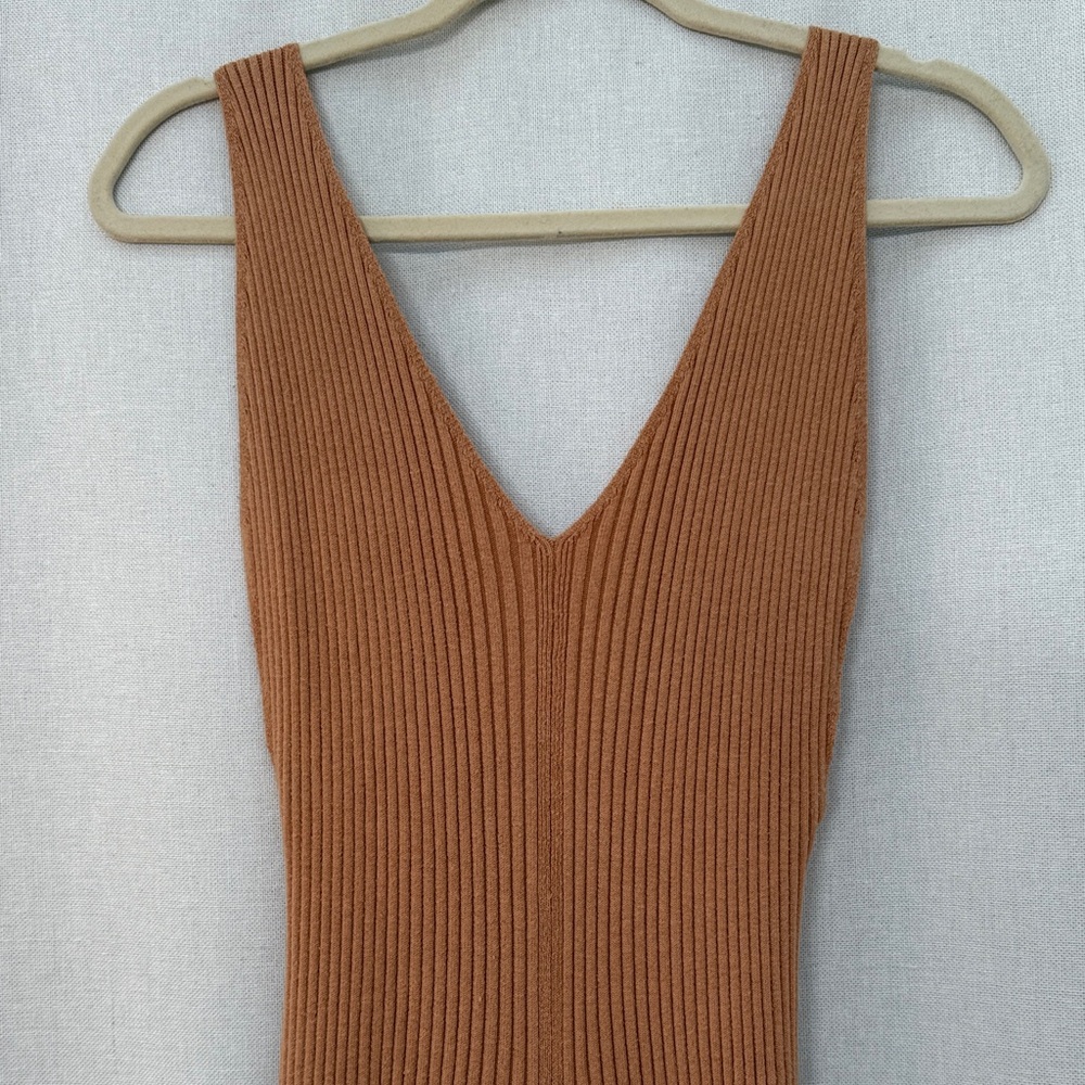 FP Soft & Stretchy Lightweight Sweater Dress - Camel